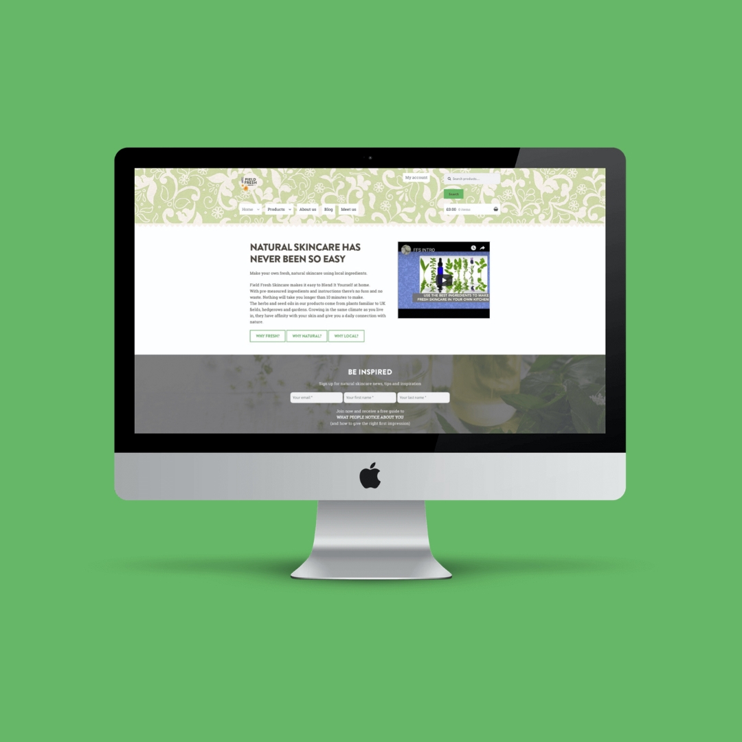 Field Fresh Skincare e-commerce wesbite design