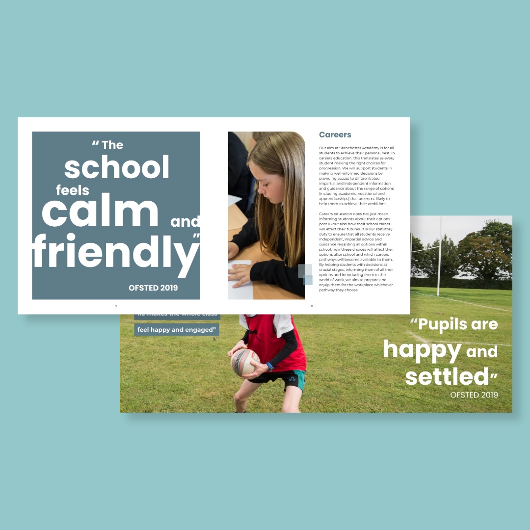 Stanchester Academy prospectus design