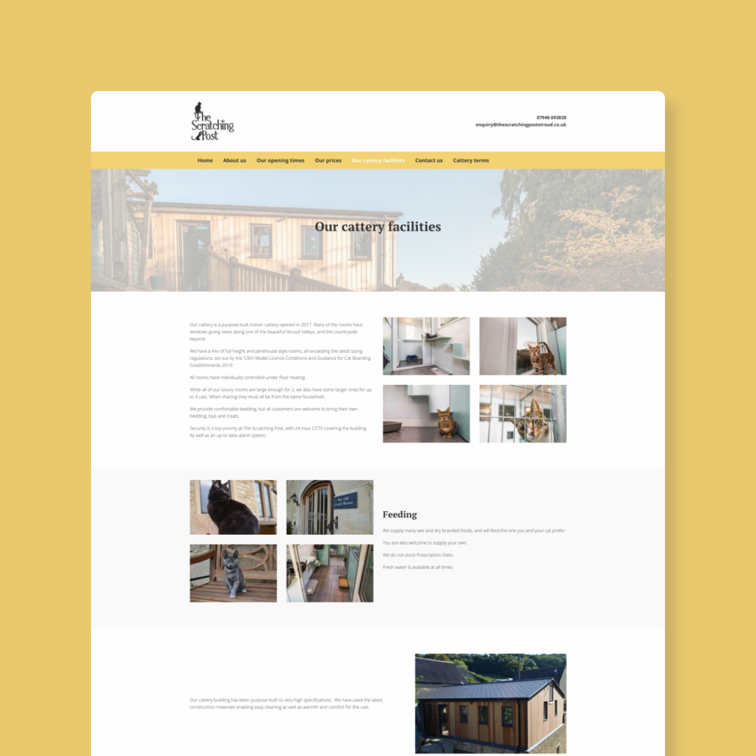The Scratching Post website design